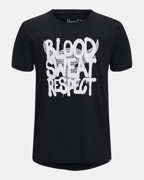 Boys' Project Rock Respect Short Sleeve in Black image number 0